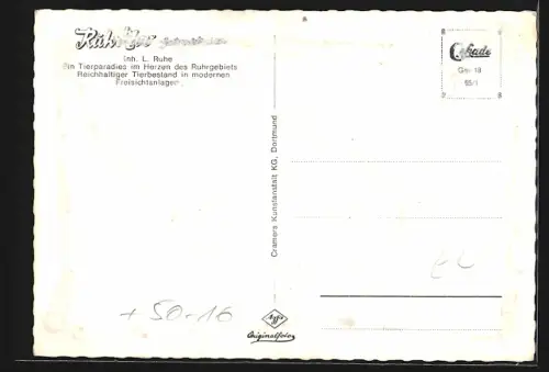 AK Gelsenkirchen, Ruhr-Zoo, Inh. L. Ruhe