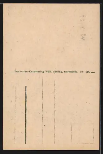 AK Michelstadt i. O., Anwohner im Hof eines alten Hauses