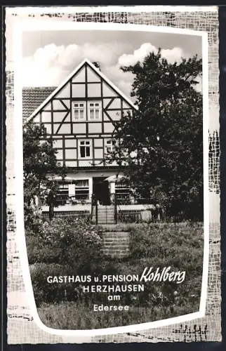 AK Herzhausen am Edersee, Gasthaus u. Pension Kohlberg