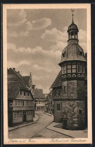 AK Höxter, Rathaus mit Wesestrasse