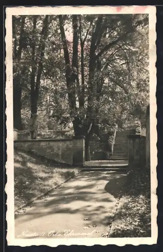 AK Neustadt /Orla, Ehrenmal