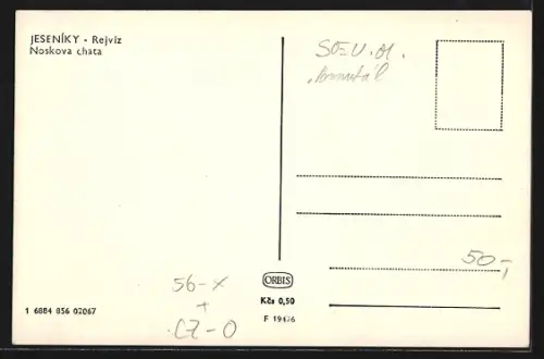 AK Jeseniky, Rejviz, Noskova chata, Berghütte