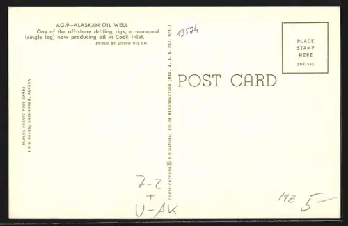 AK Cook Inlet, AK, Off-shore drilling rig, producing oil in Cook Inlet, Erdölförderung