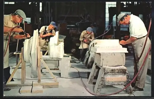 AK Proctor, VT, Work of Marble Carvers in the Vermont Marble Company`s shops