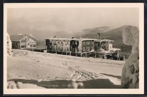 AK Peterbaude, Ansicht im Schnee