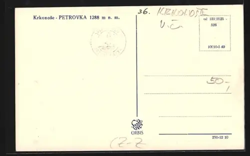 AK Peterbaude im Riesengebirge, Blick zur Baude