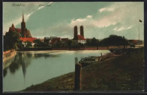 AK Breslau, Blick zur Dominsel