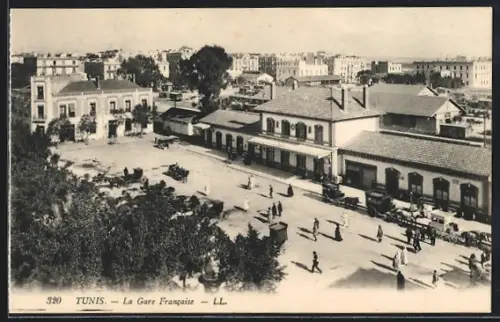 AK Tunis, La Gare Francaise