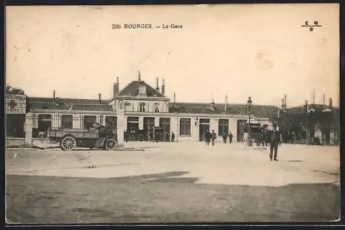 AK Bourges, La Gare, Bahnhof