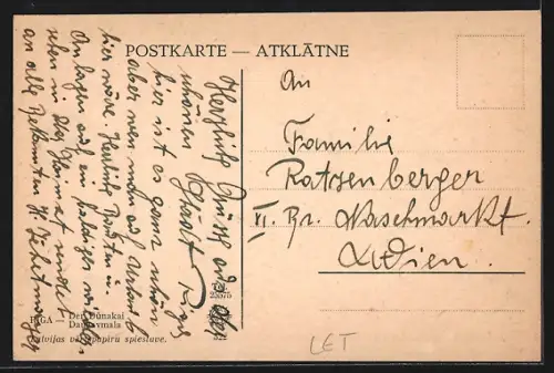 AK Riga, Dünakai mit Strassenbahn