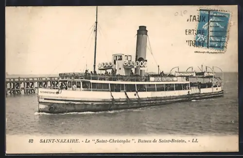 AK Saint-Nazaire, Le Saint-Christophe, Bateau de Saint-Brévin