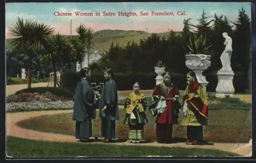 AK San Francisco, CA, Chinese Women in Sutro Heights