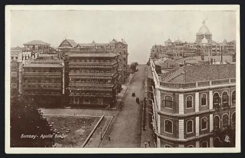 AK Bombay, Apollo-Bunder, Buildings, Bird`s Eye View