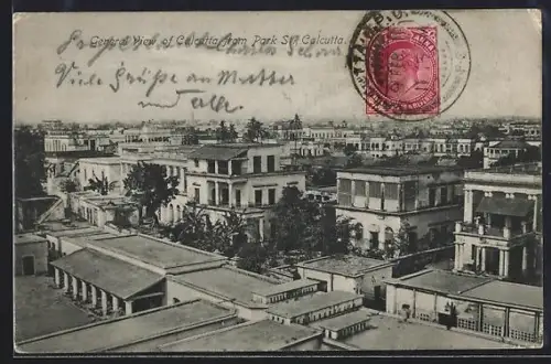 AK Calcutta, General View of Calcutta from Park St.
