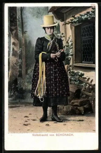 AK Schwarzwald, Volkstracht von Schonach