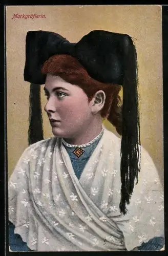 AK Markgräflerin in Tracht