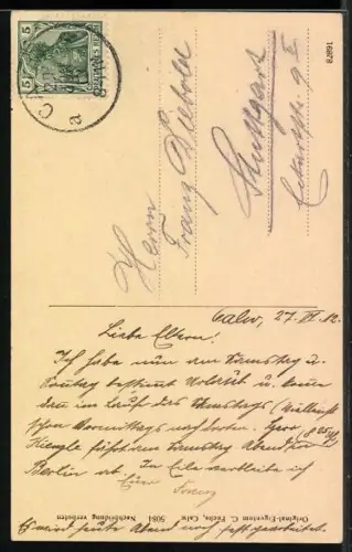 AK Alter Mann mit Pfeife in Schwarzwälder Tracht