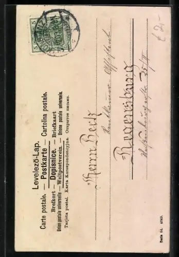 AK Markgräflerin mit einem Foto in der Hand