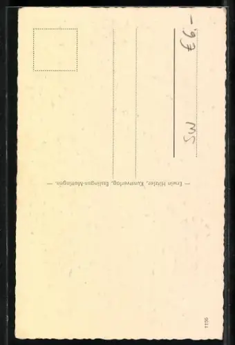 AK Schwarzwäldlerin auf dem Markt