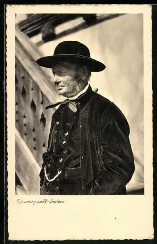 AK Älterer Mann in Schwarzwälder Tracht