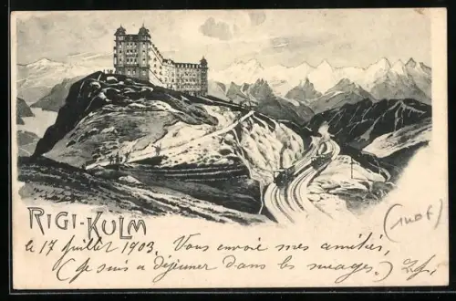 AK Rigi-Kulm, Hotel und Bergbahn