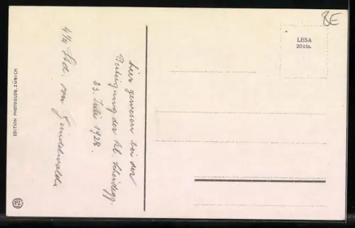 AK Jungfraubahn, Station Eigergletscher mit Jungfrau