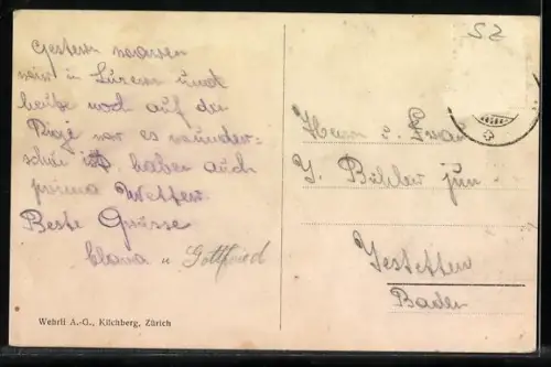 AK Rigibahn, Rigi-Kulm und Rigi-Staffel und Kulm mit Bergbahn aus der Vogelschau