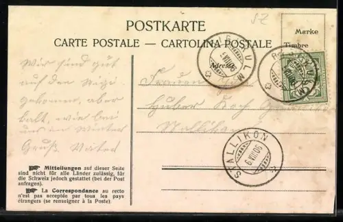 Künstler-AK C. Steinmann Nr. 2070: Hotel Rigi-Kulm über dem Vierwaldstättersee