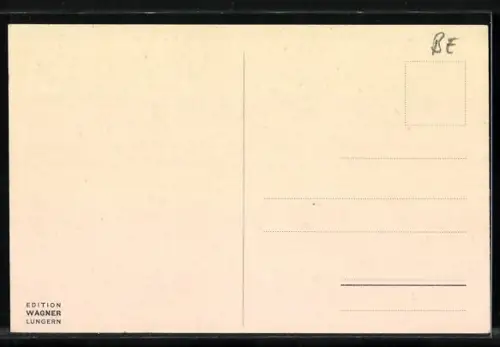 AK Brünig, Bahnhofbuffet mit Bergbahn