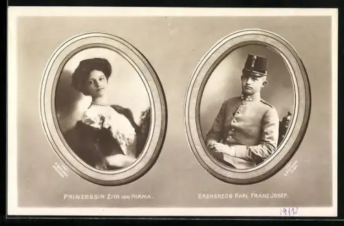 AK Prinzessin Zita von Parma, Erzherzog Karl Franz Josef