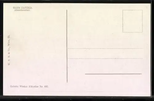 Künstler-AK Hans Zatzka: Abendzauber, Mädchen bei einer Bootspartie