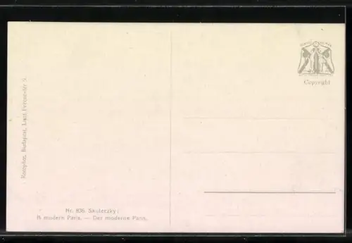 AK Der moderne Paris, Mann mit einer Dogge und Rose in der Hand