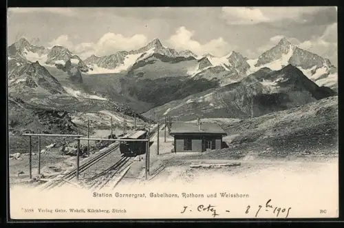 AK Weisshorn, Station Gornergrat, Gabelhorn und Rothorn