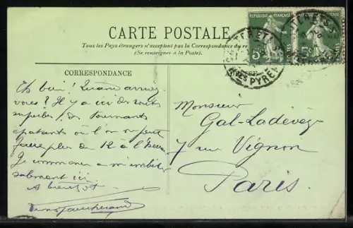 AK Pierrefitte, Route de Pierrefitte a Cauterets, Le Grand Pont du Chemin de Fer