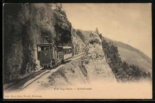 AK Arth-Rigi-Bahn, Bergbahn an der Kräbelwand
