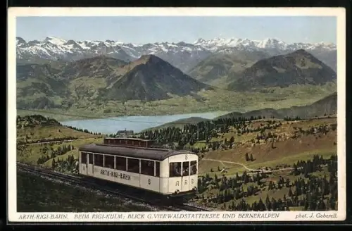 AK Rigi Kulm, Arth-Rigi-Bahn, Blick zum Vierwaldstättersee und Berneralpen