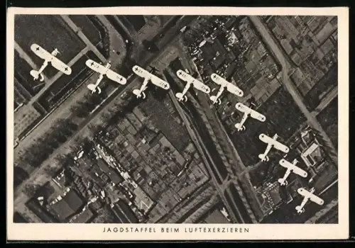 AK Jagdstaffel beim Luftexerzieren, Flugzeuge in der Staffel