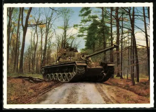 AK Panzer M 48 im Wald, Bundeswehr