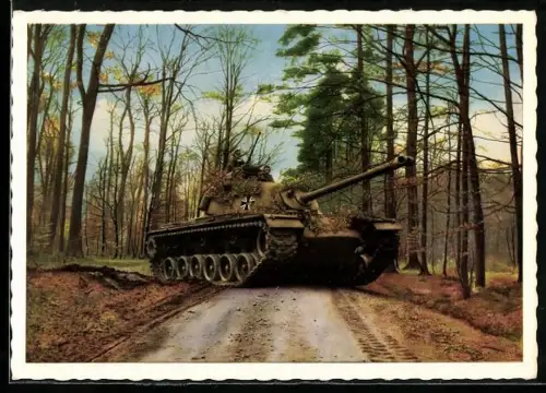 AK Panzer M 48 im Wald, Bundeswehr