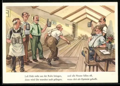 AK Männer stillen beim Kegeln ihren Bierdurst