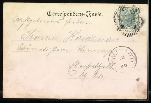 AK Linz a. D., Pöstlingberg mit der elektr. Bergbahn, Strassenbahn