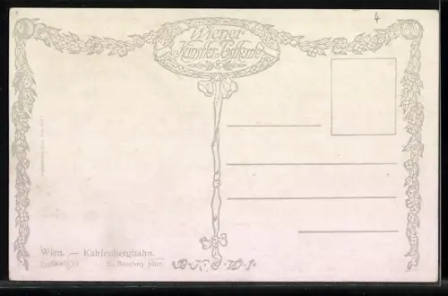 Künstler-AK Brüder Kohn (B.K.W.I) Nr. 575 /11: Wien, Kahlenbergbahn
