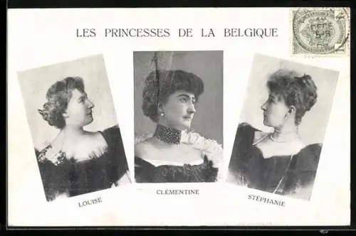 AK Les Princesses de la Belgique, Louise, Clémentine, Stéphanie