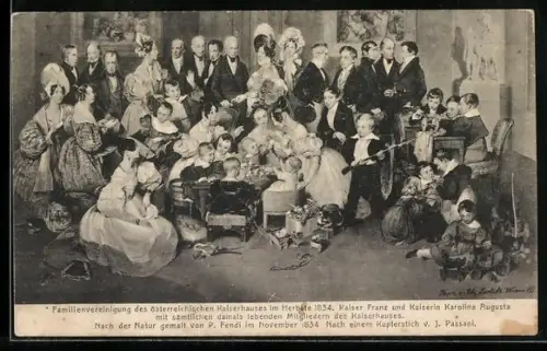 AK Familienvereinigung des österreichischen Kaiserhauses im Herbste 1834