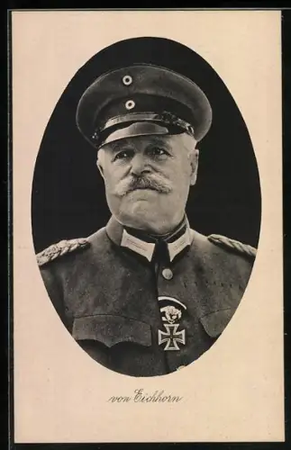 AK Der Heerführer von Eichhorn mit dem Eisernen Kreuz
