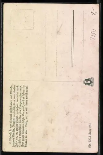 Künstler-AK Oskar Herrfurth: Der Rattenfänger von Hameln, Nr. 6, Kinder folgen