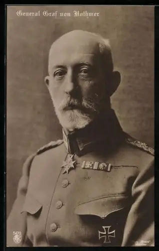 AK General Graf von Bothmer, Portrait in Uniform