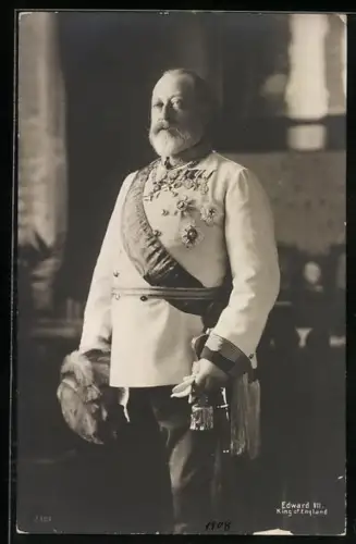 AK König Edward VII. von England - Portrait in Uniform