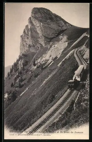 AK Chemin de fer des Rochers de Faye et la Dent de Jaman, Bergbahn