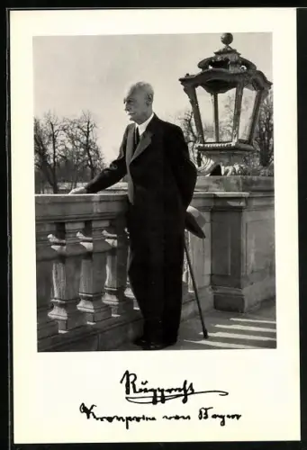 AK Portrait Kronprinz Rupprecht von Bayern auf der Veranda